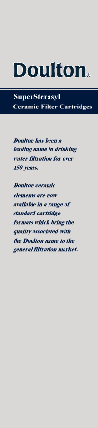 Doulton filters-Super Sterasyl ceramic cartridge
