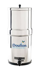 Stainless steel gravity fed water filtraion system