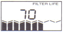 Flowmeter in FILTER LIFE mode