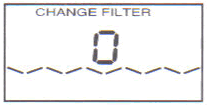 Flowmeter in CHANGE FILTER mode