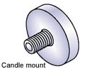 Threaded candle mount cartridge end cap